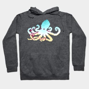 Modern Pixel Sea Octopus Hoodie